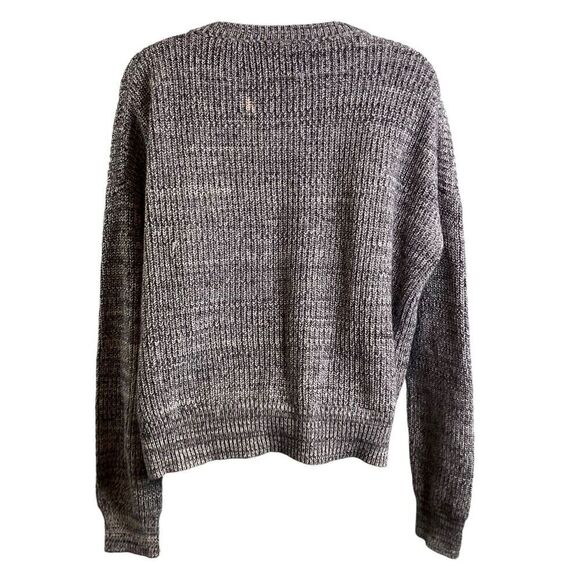 FRYE Women's Gray Ragg Slouchy Crew Neck Sweater Size S Neutral Elevated Basics - Picture 10 of 10